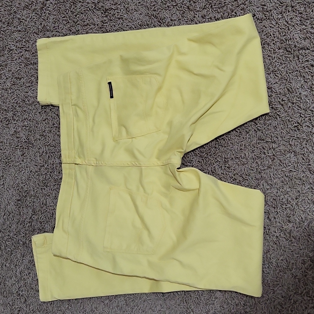 NWT Maison Scotch W 31 L 32 La Femme Selon Marie Chino Pants Yellow Skinny Fit - Picture 5 of 5